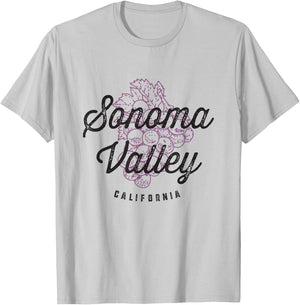 Sonoma Valley California Wine Country Vintage T-Shirt - T-Shirt | Ash