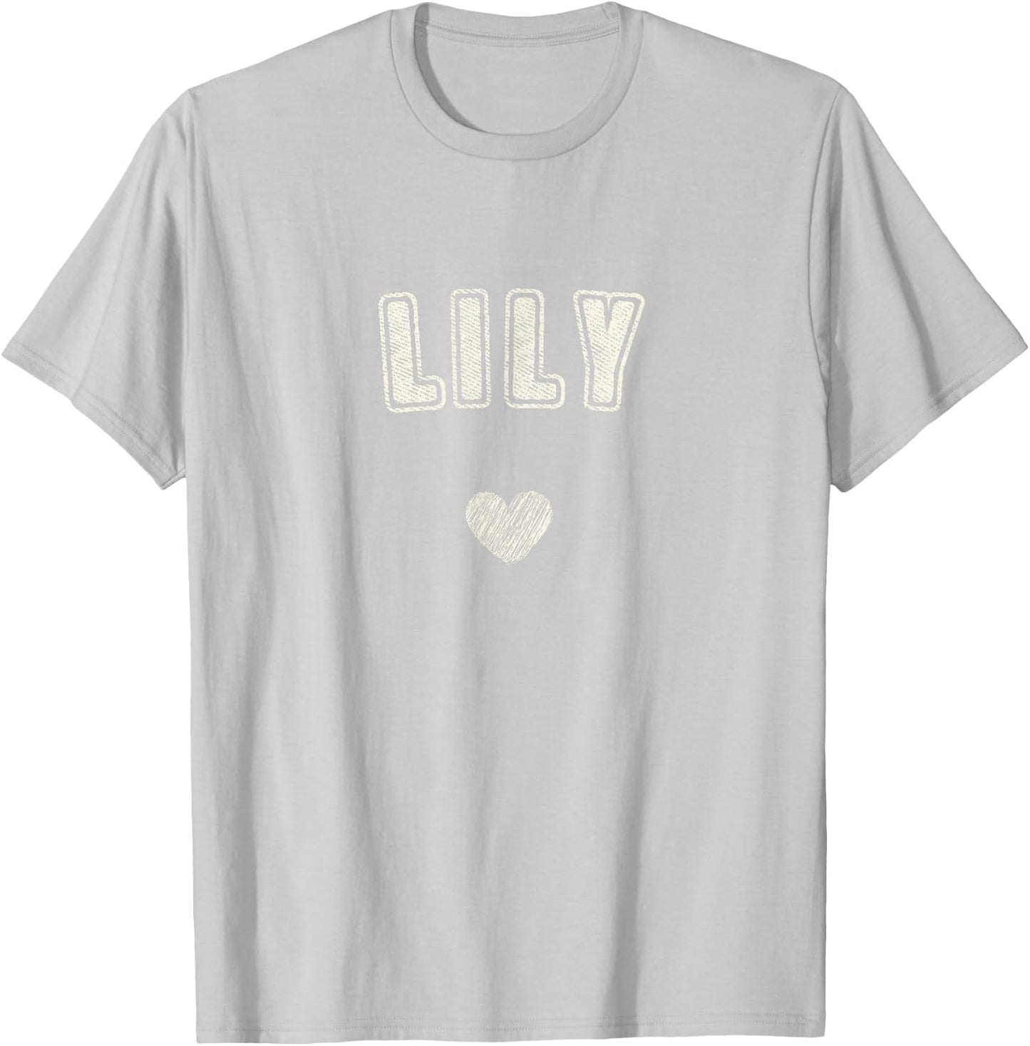 Lily Name Cute Heart Retro Love Lily T-Shirt - T-Shirt | Ash