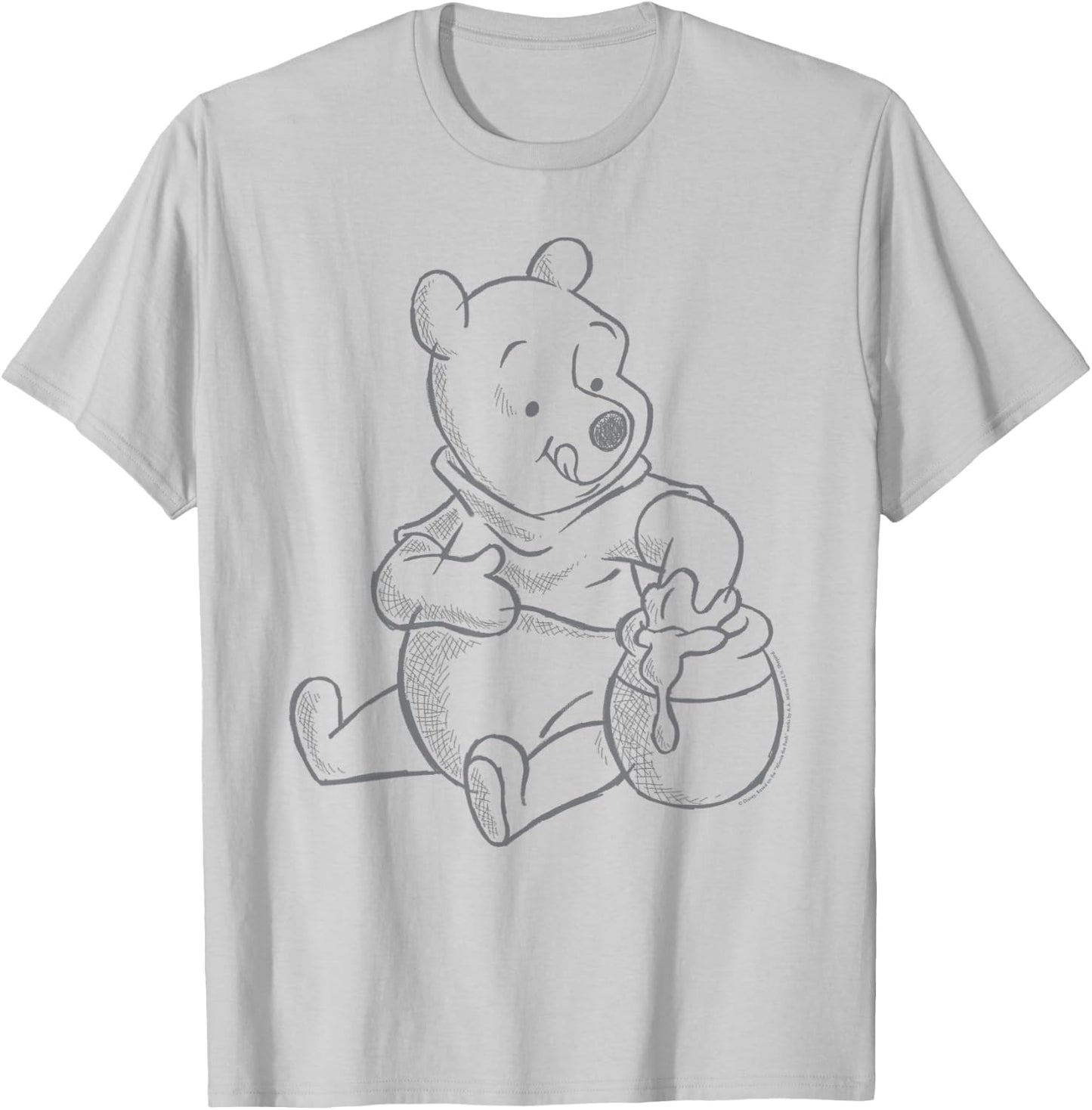 Disney Winnie the Pooh Sketch T-Shirt - T-Shirt | Ash