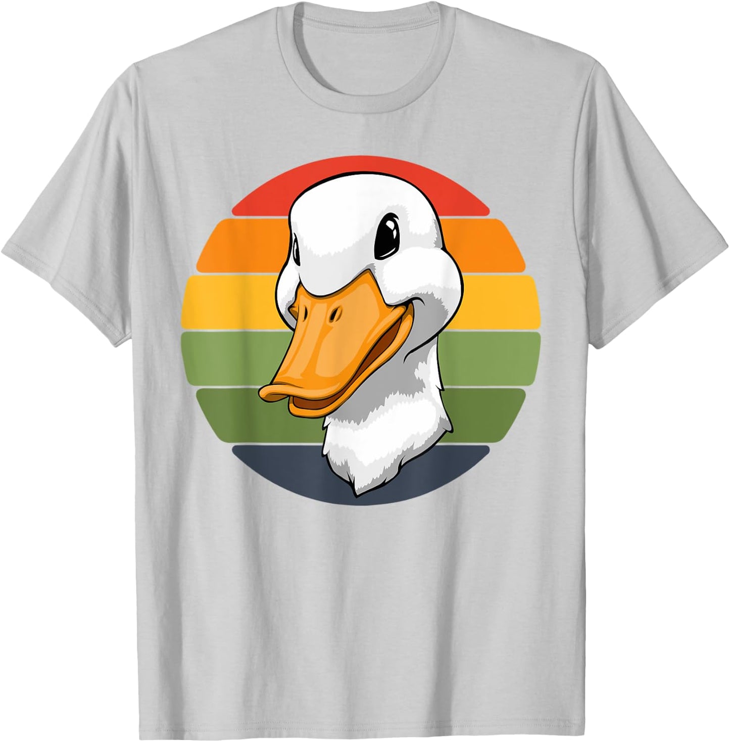 Duck Head Retro Funny Water Ducklings T-Shirt - T-Shirt | Ash