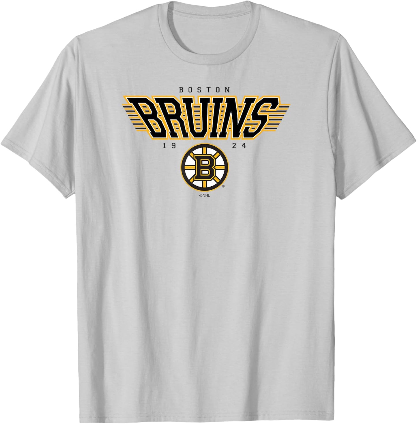 Boston Bruins Laser Gray Officially Licensed T-Shirt - T-Shirt | Ash