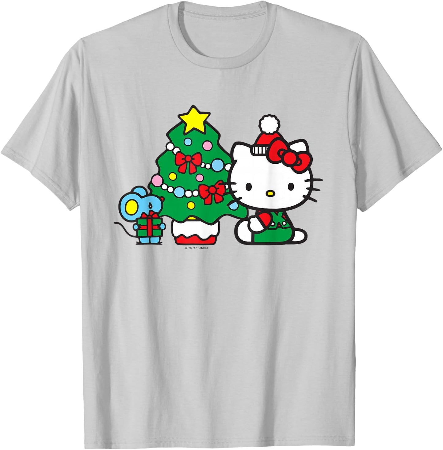 Hello Kitty Christmas Tree Shirt T-Shirt - T-Shirt | Ash