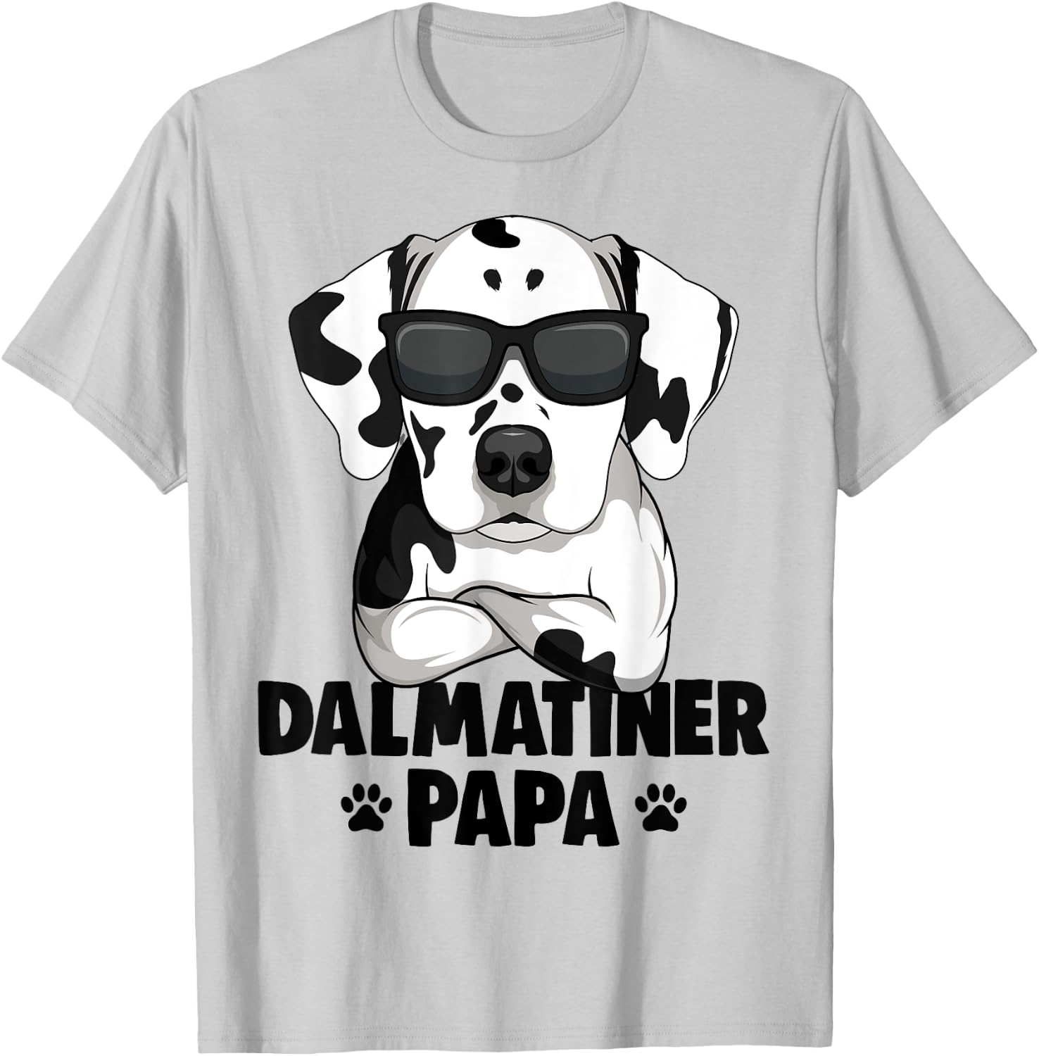 Dalmatian Papa Dog Herrchen Men T-Shirt - T-Shirt | Ash