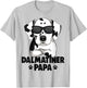Dalmatian Papa Dog Herrchen Men T-Shirt - T-Shirt | Ash