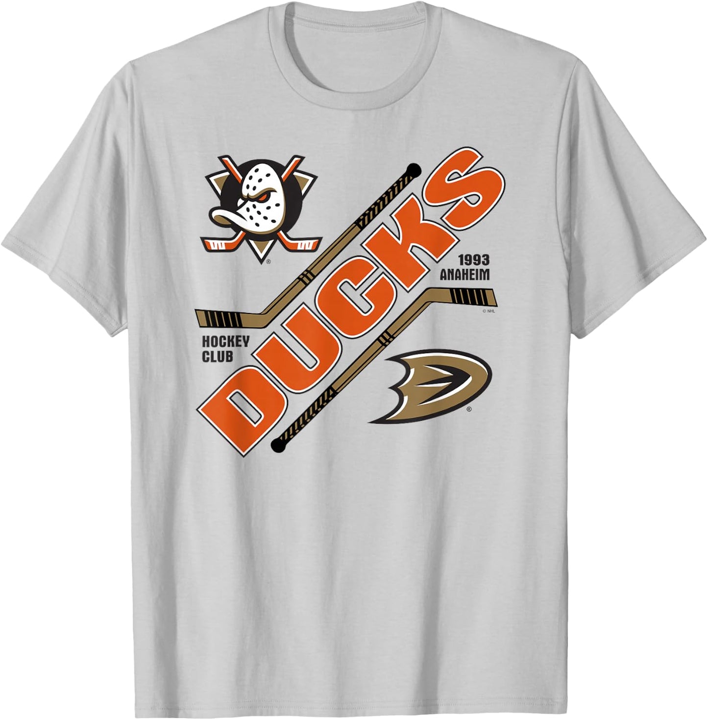 Anaheim Ducks Force Gray Officially Licensed T-Shirt - T-Shirt | Ash