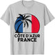 Cote d'Azur France Holiday Souvenir Beach , white, S T-Shirt - T-Shirt | Ash