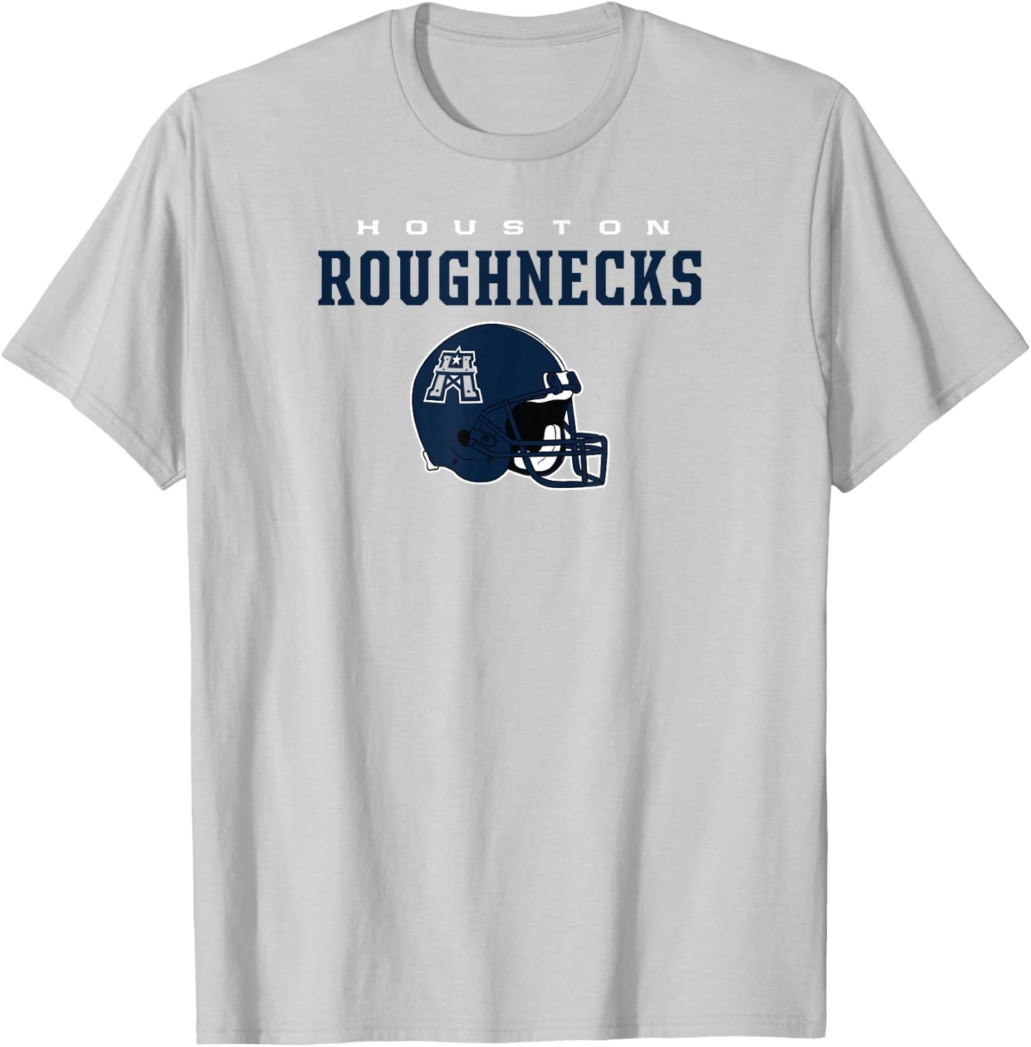 Houston Roughnecks UFL - Vintage Helmet - Houston Football T-Shirt - T-Shirt | Ash