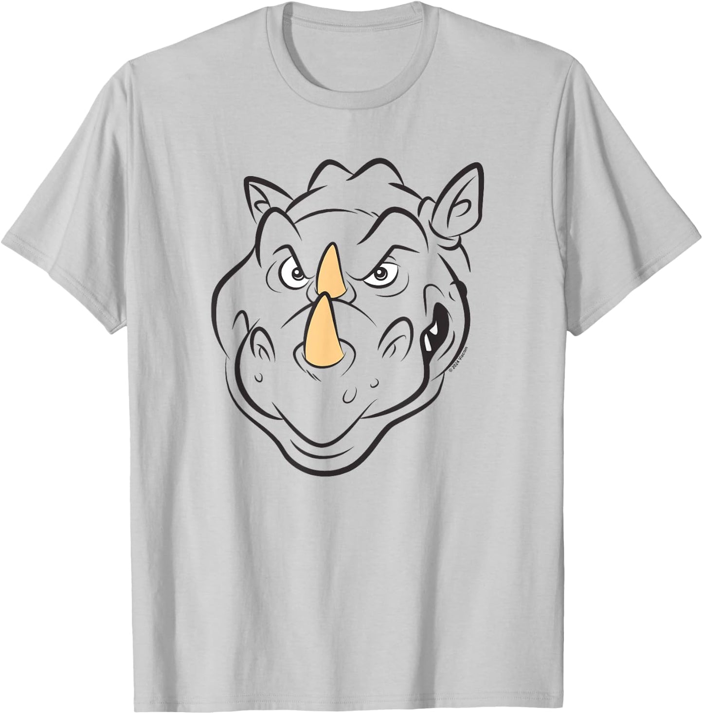 Teenage Mutant Ninja Turtles Rocksteady Face T-Shirt - T-Shirt | Ash