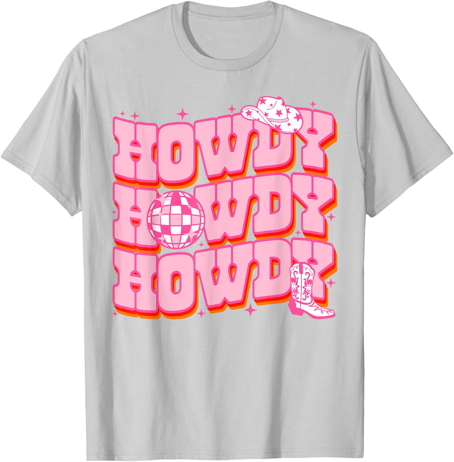 Howdy Southern Western Girl Country Rodeo Pink Cowgirl Women T-Shirt - T-Shirt | Ash