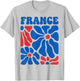 France Floral Boho Flowers Cute Retro Groovy French Girl T-Shirt - T-Shirt | Ash