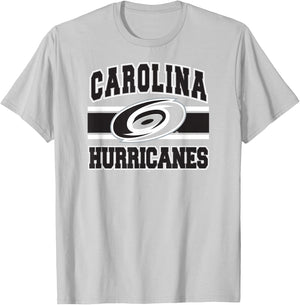 Carolina Hurricanes Stripe Red Officially Licensed T-Shirt - T-Shirt | Ash