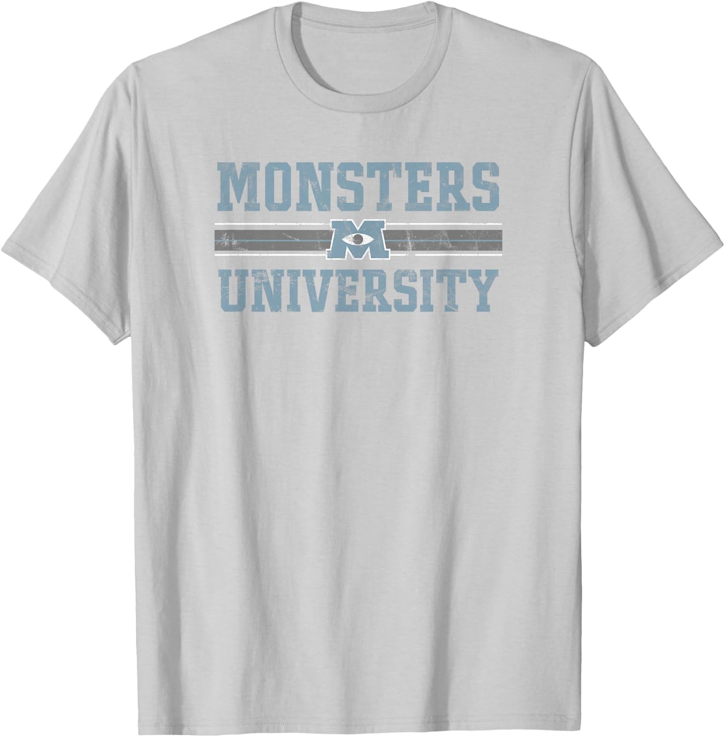 Disney Pixar Monsters University Simple Boarder Collegiate T-Shirt - T-Shirt | Ash