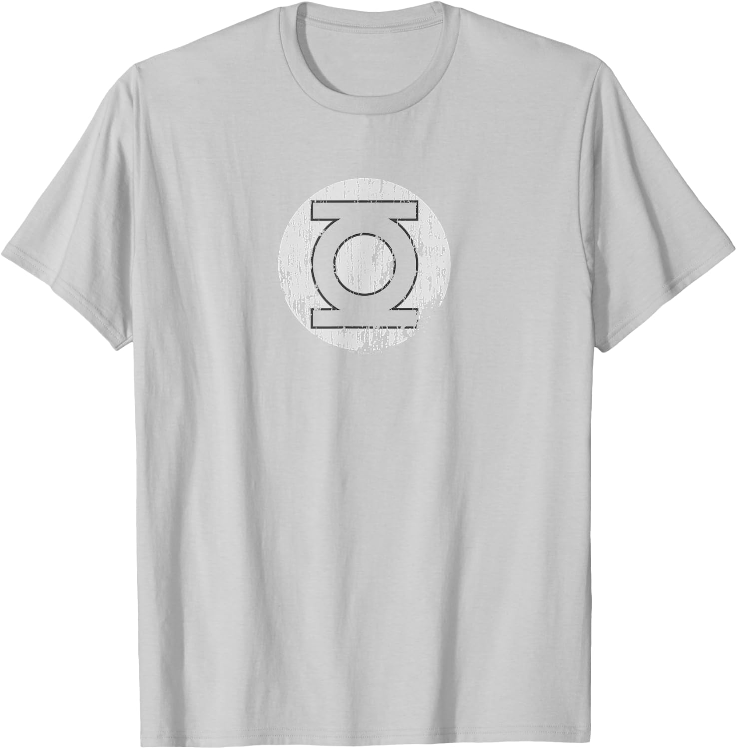 Green Lantern Distressed Lantern Logo T-Shirt - T-Shirt | Ash
