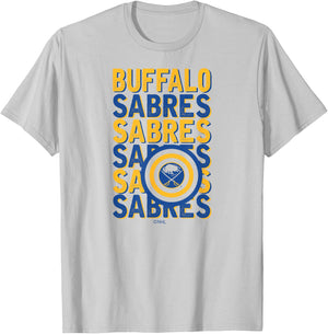 Buffalo Sabres Repeat White Officially Licensed T-Shirt - T-Shirt | Ash