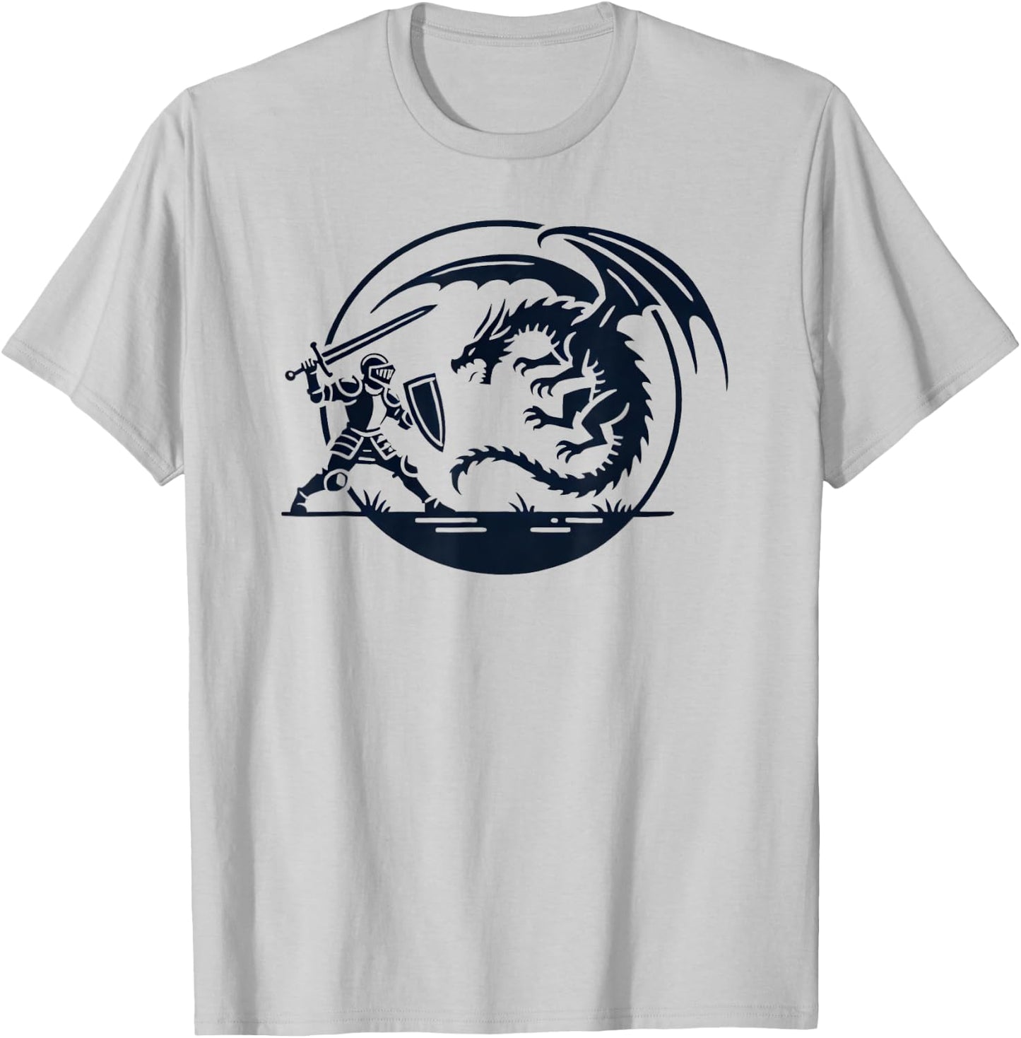 Medieval Dragon Knight Renaissance Fair Faire Festival Theme T-Shirt - T-Shirt | Ash