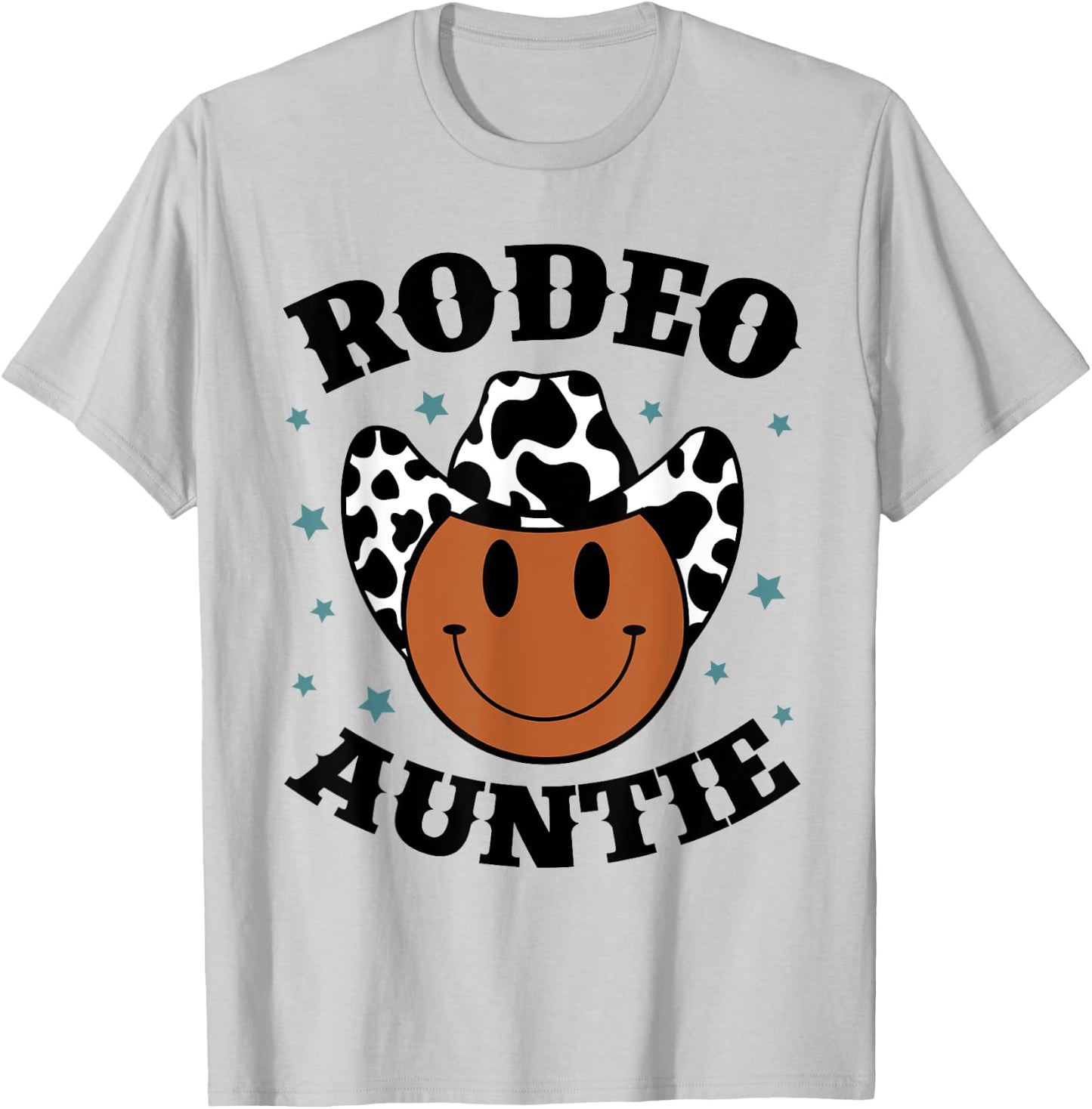 Rodeo Auntie Western Rodeo Cowboy Birthday Party Matching T-Shirt - T-Shirt | Ash