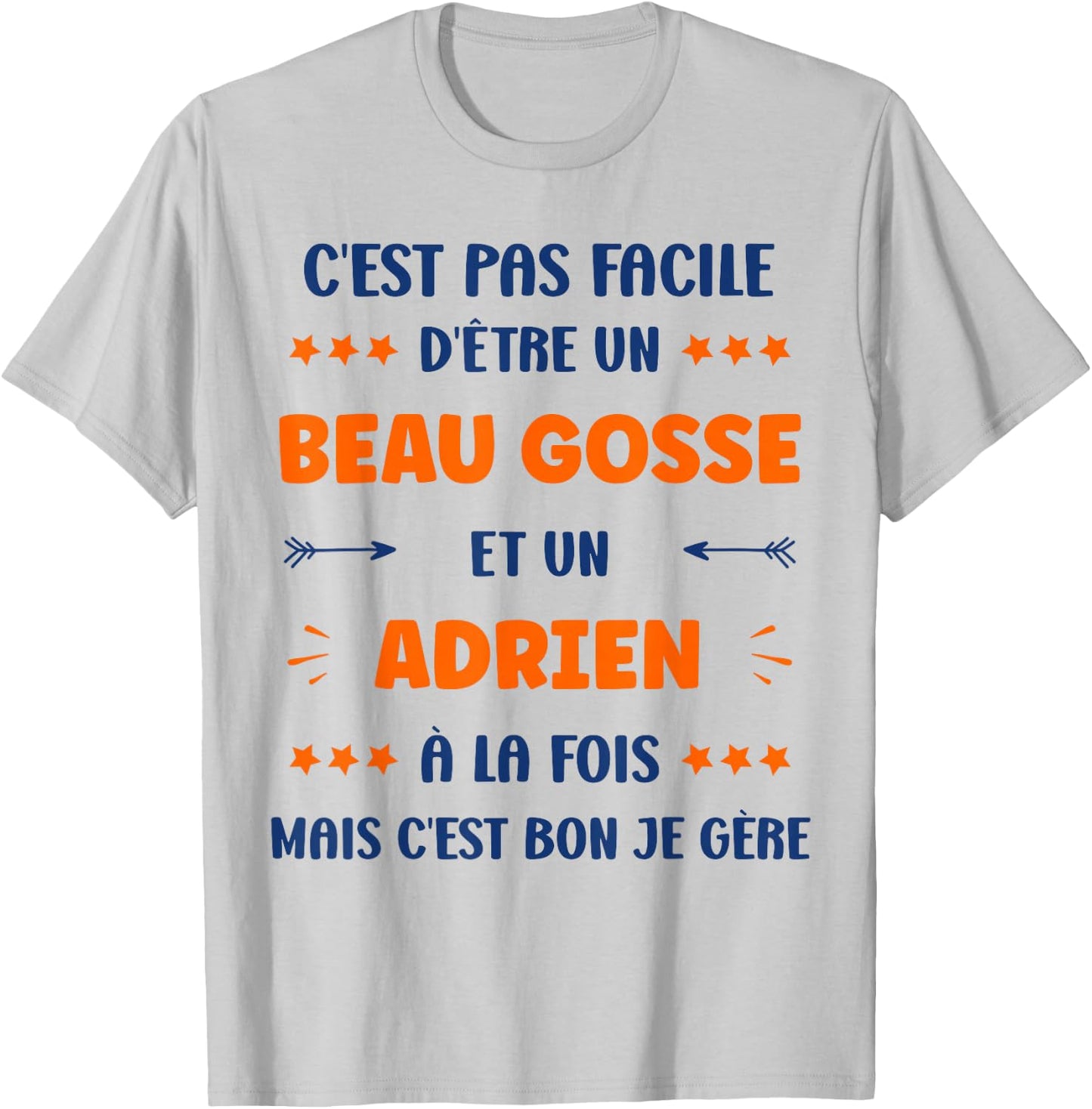 Beau gosse Super Adrien Boy Name Humour Adrien , white, S T-Shirt - T-Shirt | Ash