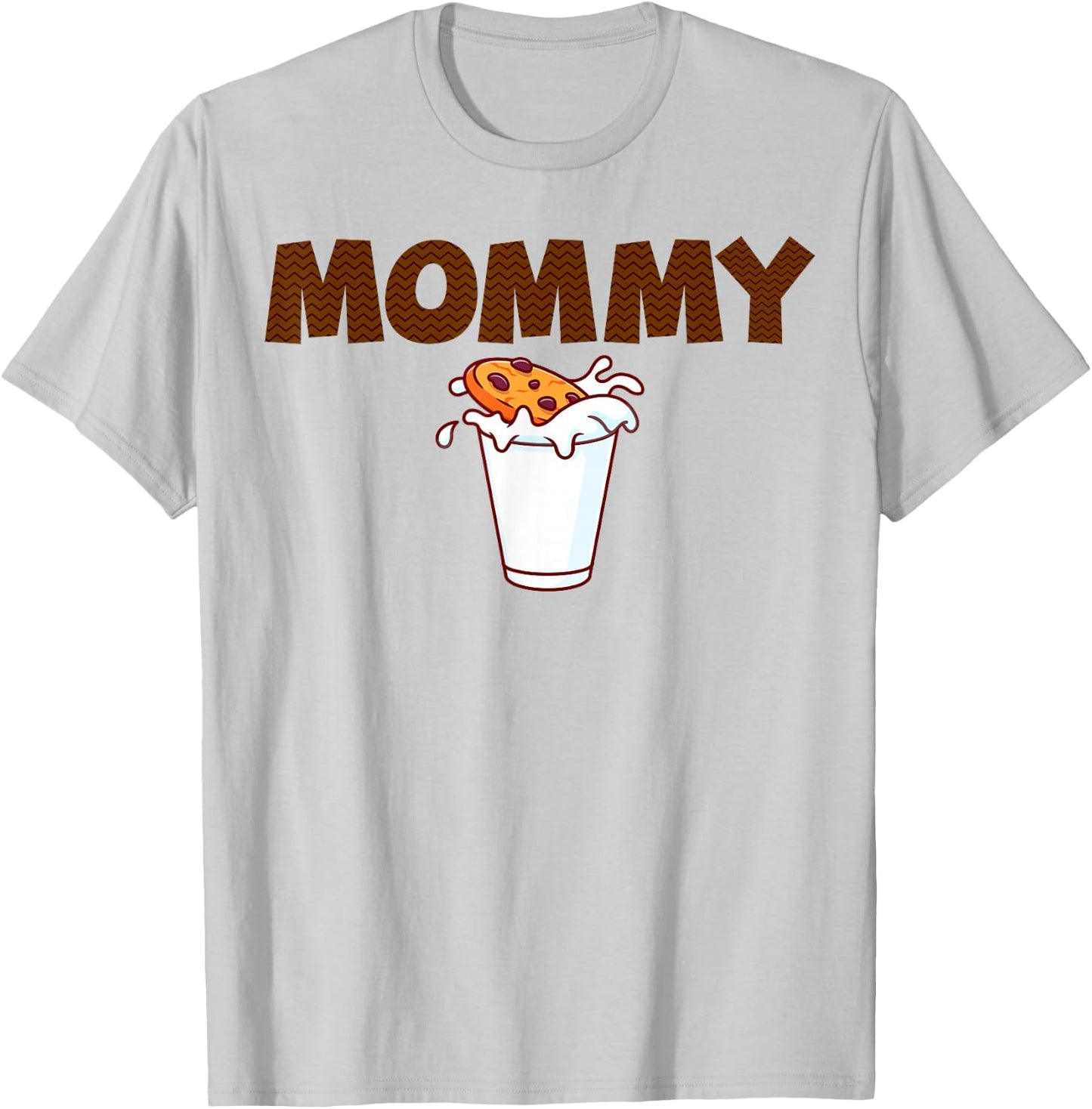 Mommy Milk & Cookies Theme Kids 1st Birthday Party Matching T-Shirt - T-Shirt | Ash