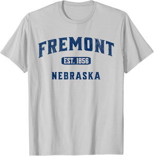 Vintage Athletic Souvenir Visit Fremont Nebraska T-Shirt - T-Shirt | Ash