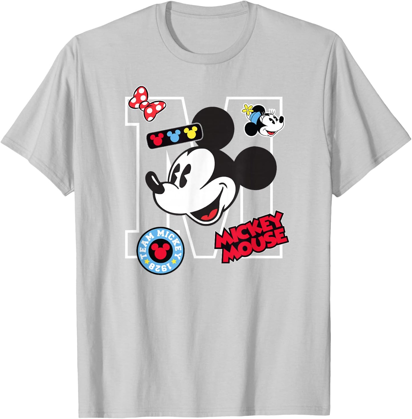 Disney Mickey Mouse Big M T-Shirt - T-Shirt | Ash