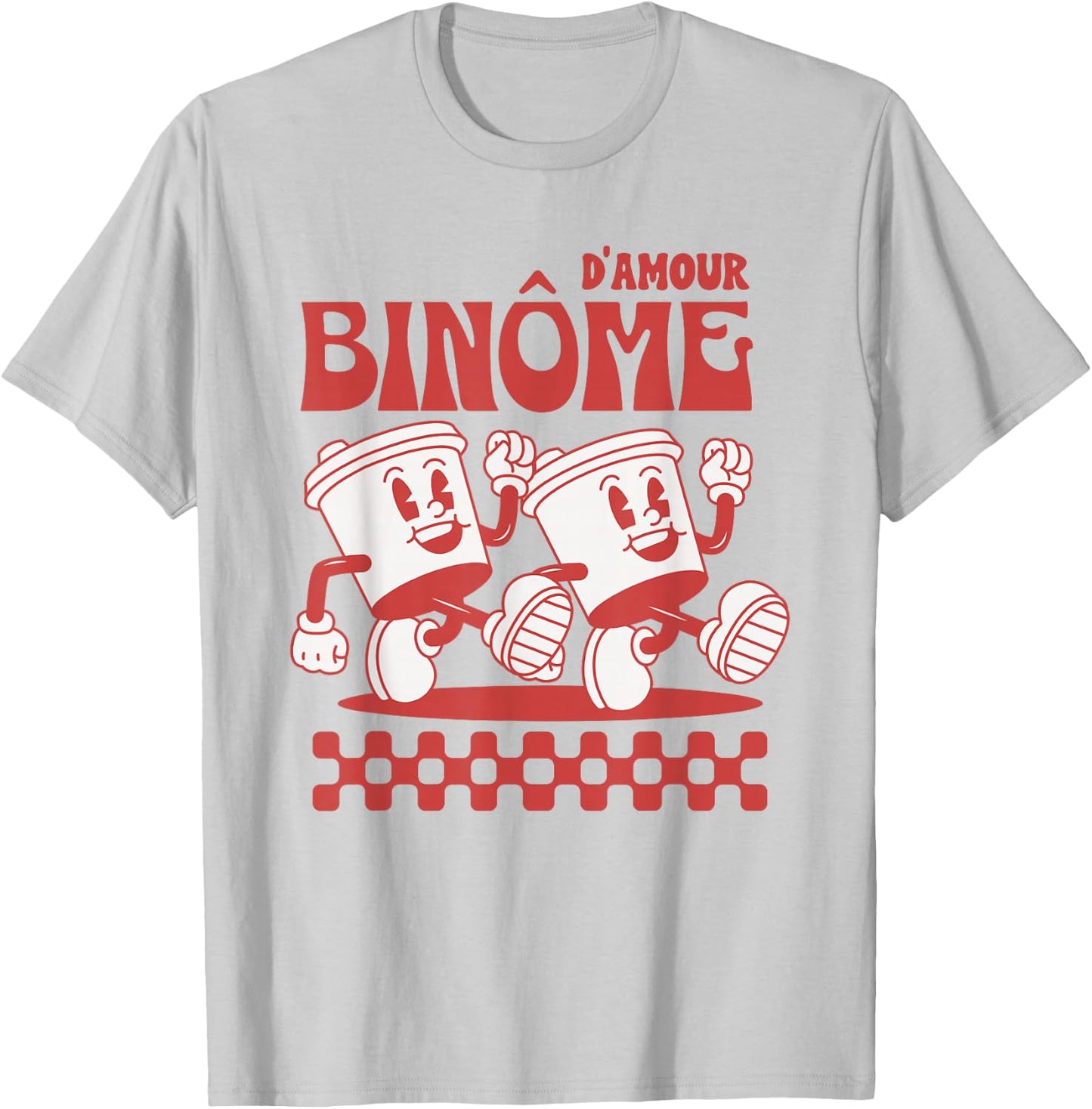 Binôme d'amour Gift Binomial Work Humor Colleague , white, S T-Shirt - T-Shirt | Ash