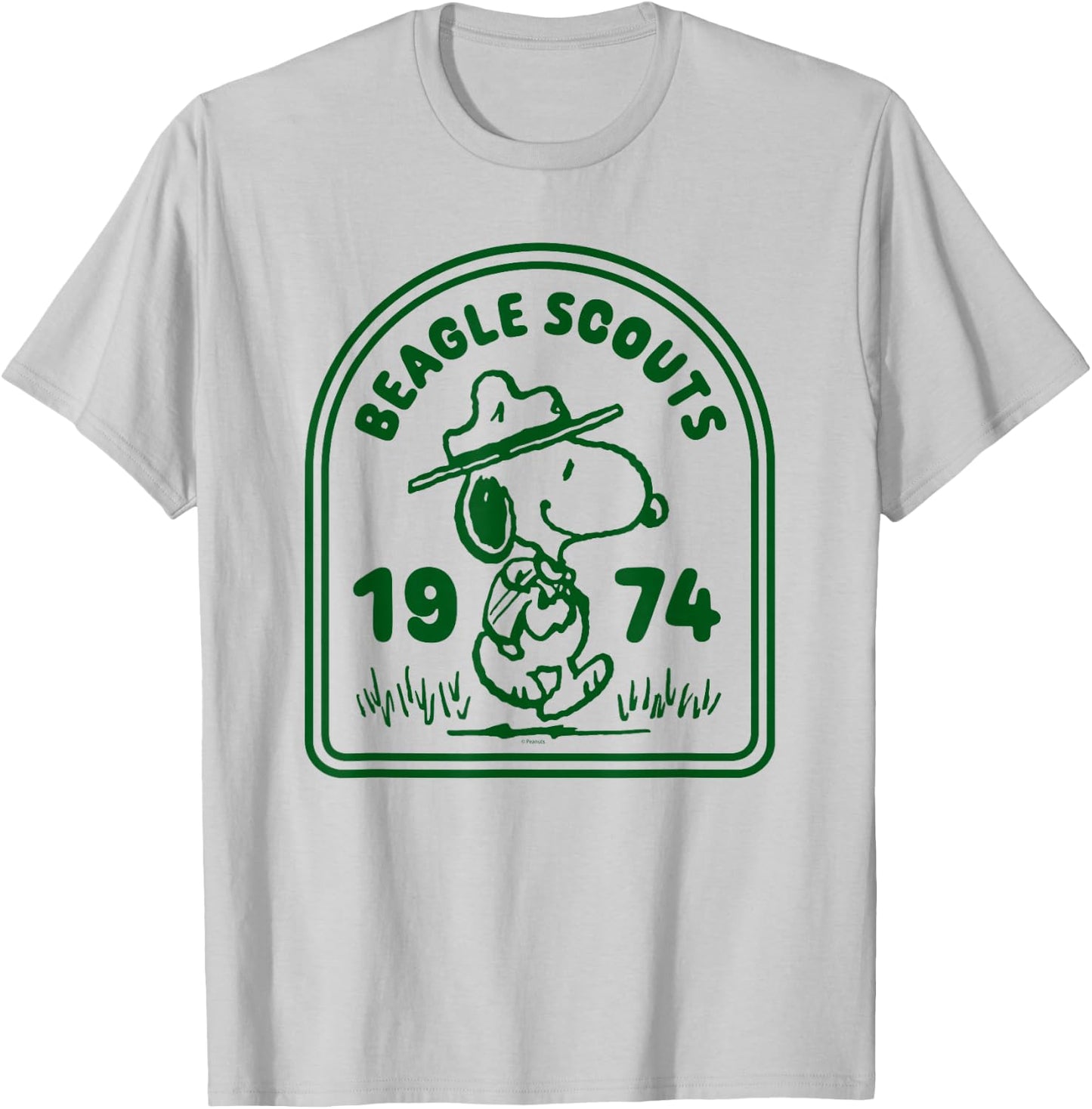 Peanuts - Beagle Scouts One Color Badge T-Shirt - T-Shirt | Ash
