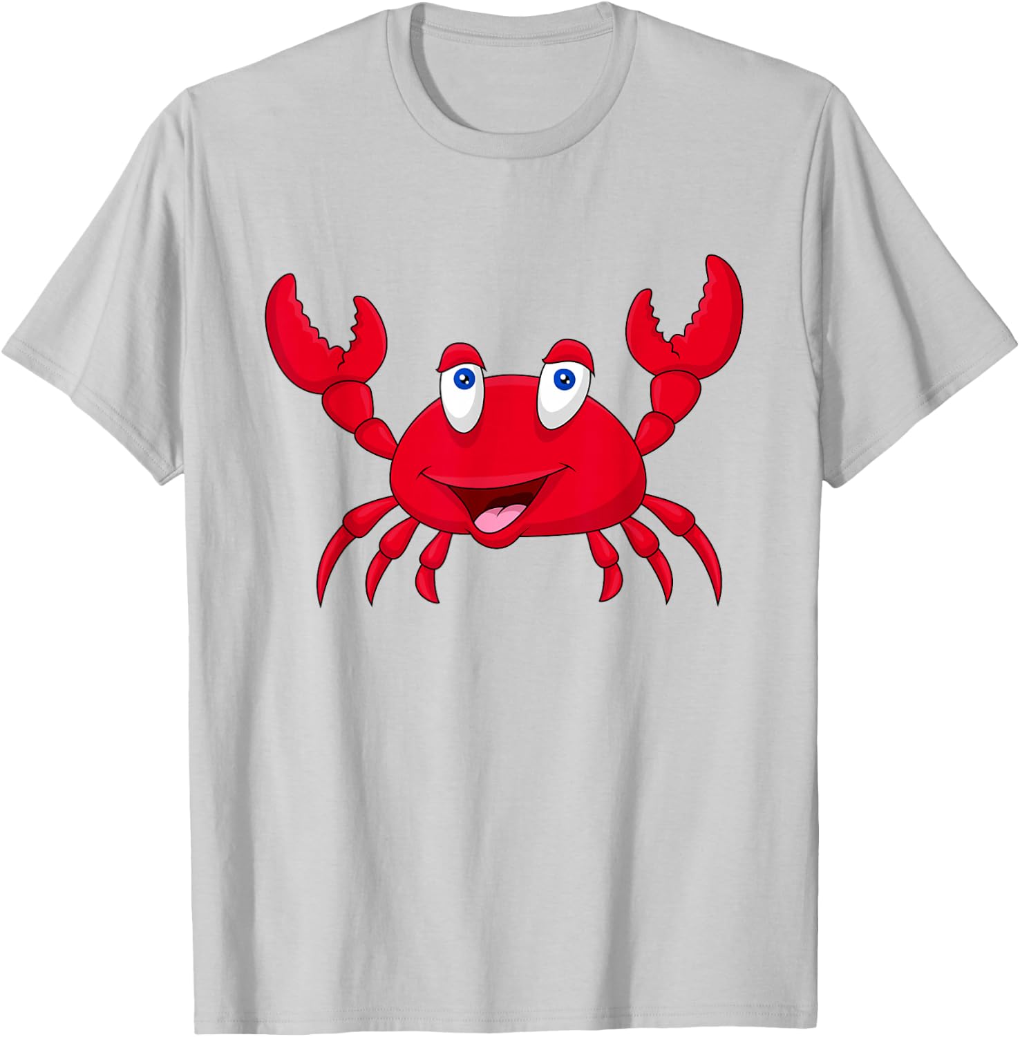 Children's Red Crab Motif T-Shirt - T-Shirt | Ash