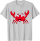 Children's Red Crab Motif T-Shirt - T-Shirt | Ash