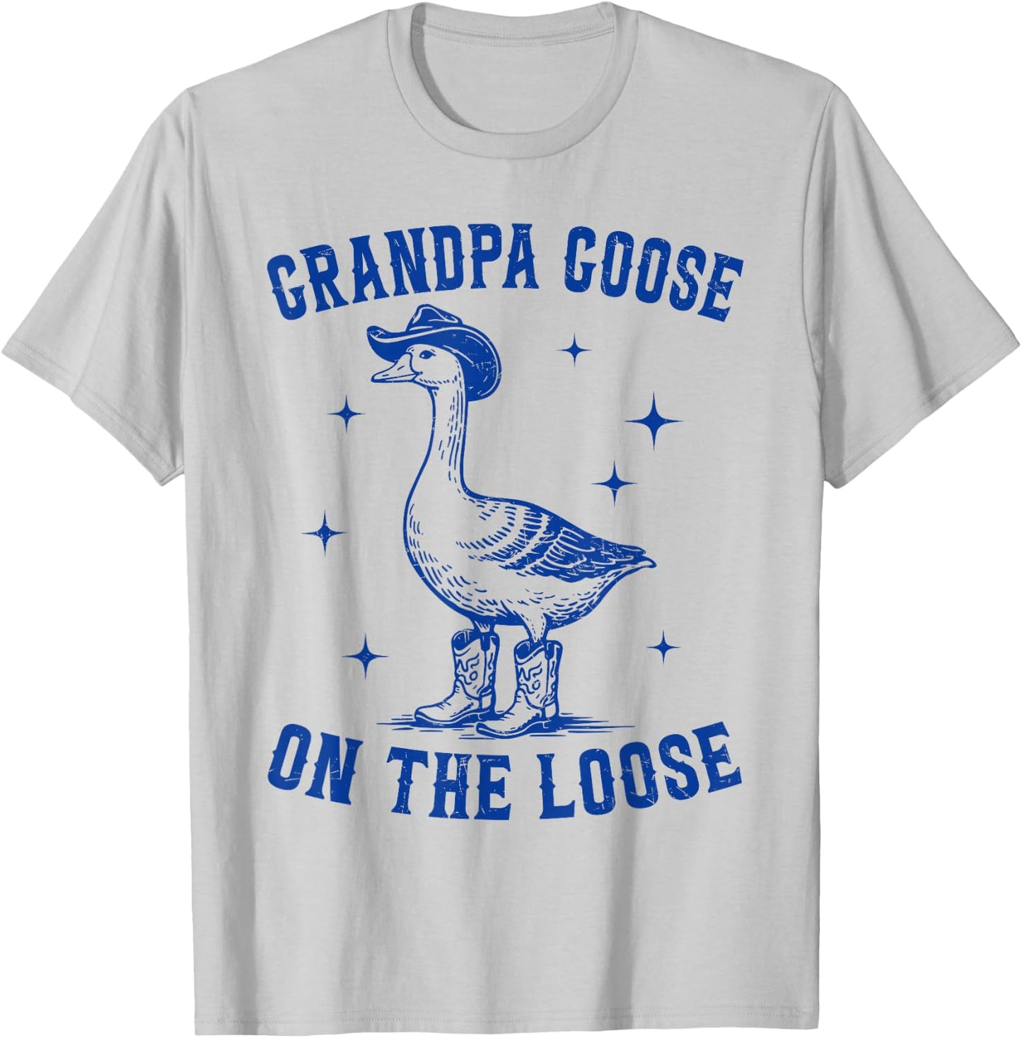 Grandpa Goose On The Loose Group Matching Western Family T-Shirt - T-Shirt | Ash