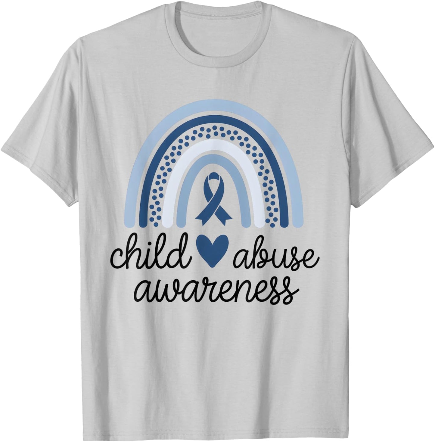In April Blue Child Abuse Prevention Awareness month T-Shirt - T-Shirt | Ash