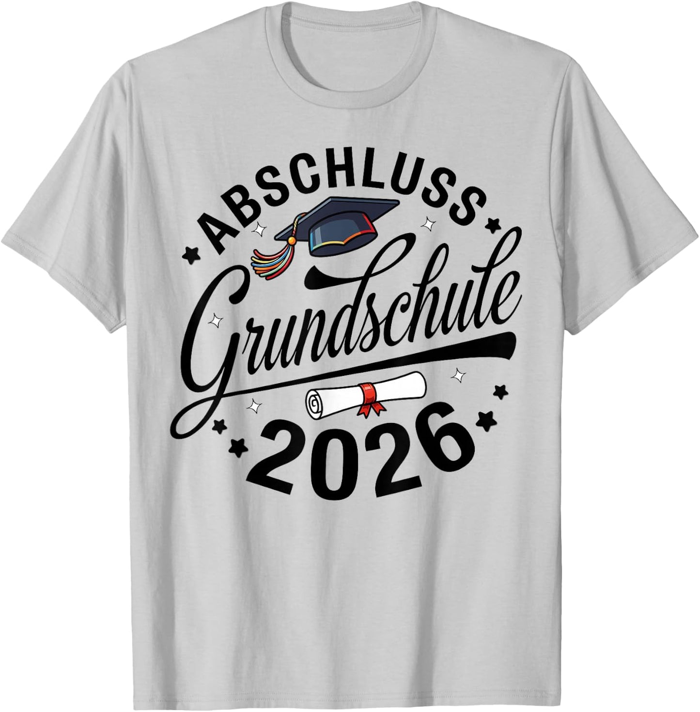 Abschluss Grundschule geschafft 2026 Abschied T-Shirt - T-Shirt | Ash