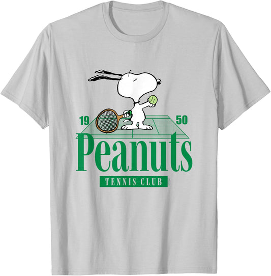 Peanuts - Peanuts Tennis Club , blue T-Shirt - T-Shirt | Ash