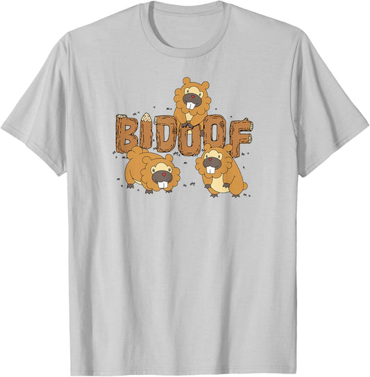 Pokémon - Bidoof Wood Normal Type Generation IV Sinnoh T-Shirt - T-Shirt | Ash