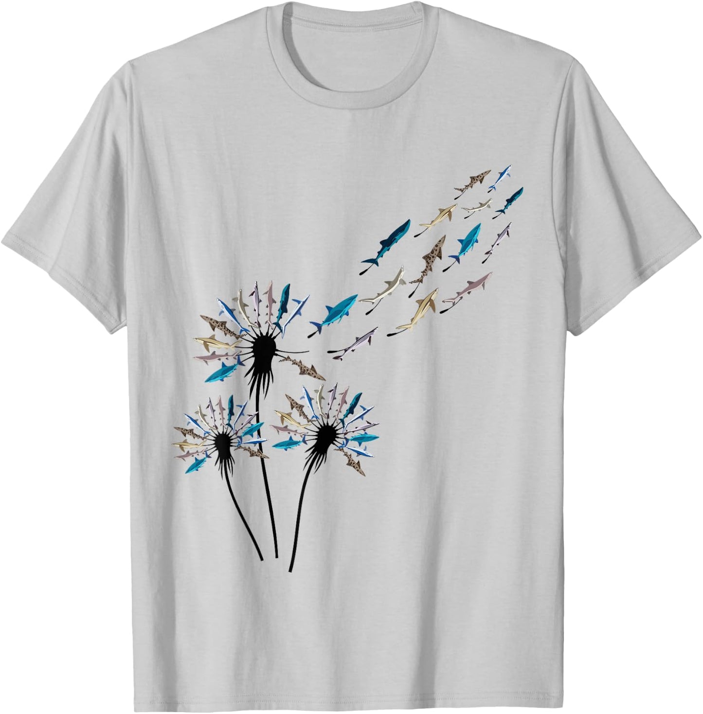 Dandelion Flower Shirt for Shark Lover T-Shirt - T-Shirt | Ash