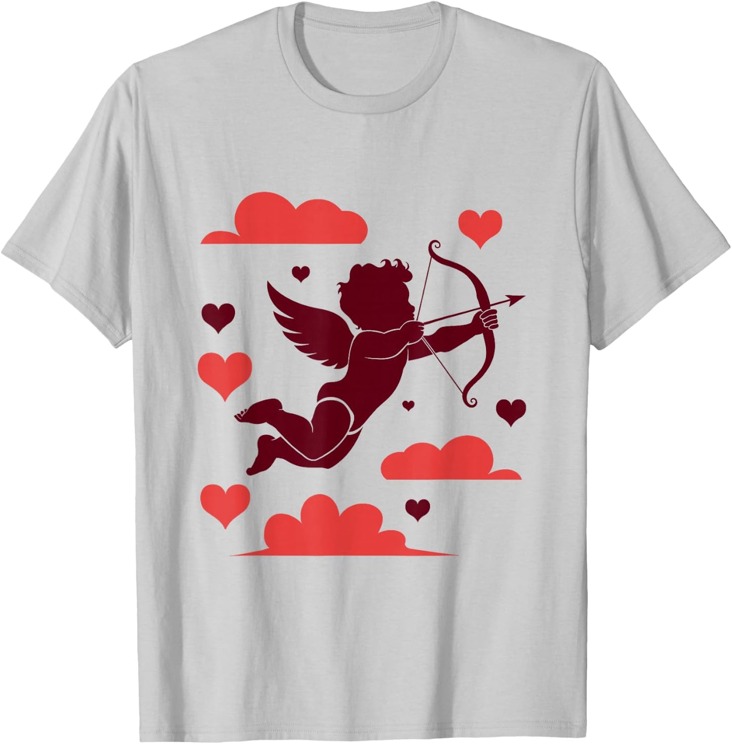 Cute Cupid with Bow and Arrow Angel , White T-Shirt - T-Shirt | Ash