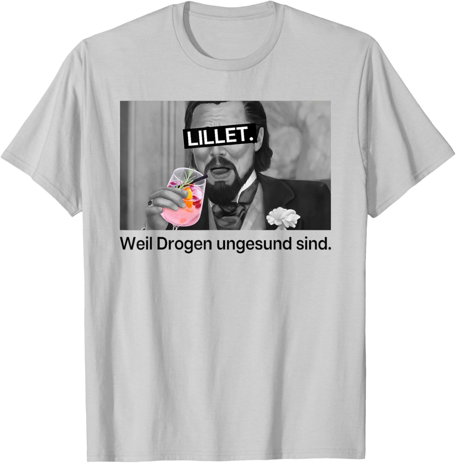 LILLET - WEIL DROGEN UNHEALTHY SIND X Wildberry Lillet , White T-Shirt - T-Shirt | Ash