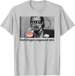 LILLET - WEIL DROGEN UNHEALTHY SIND X Wildberry Lillet , White T-Shirt - T-Shirt | Ash
