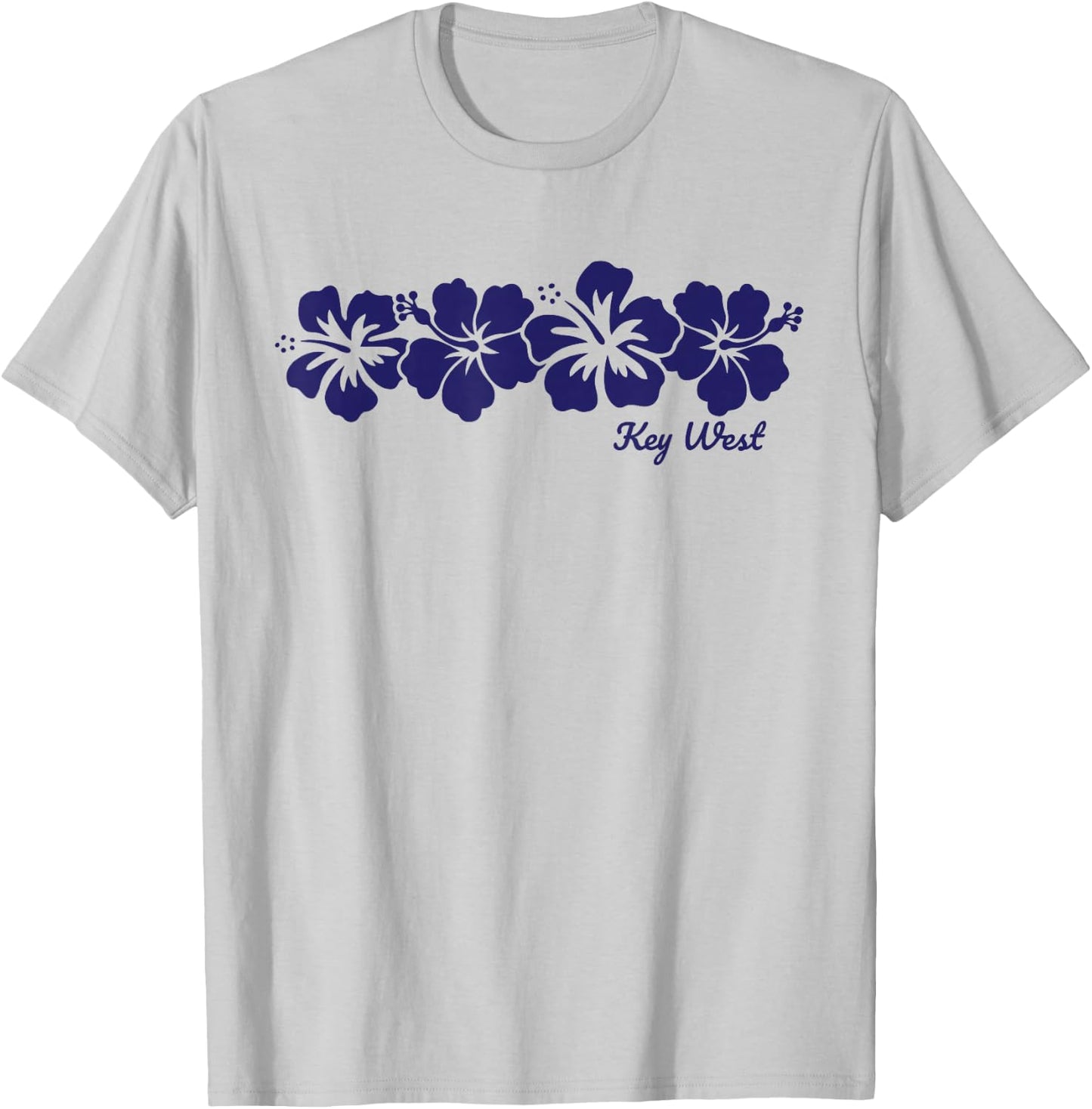 Key West Florida Hibiscus Flower Vacation Souvenir T-Shirt - T-Shirt | Ash