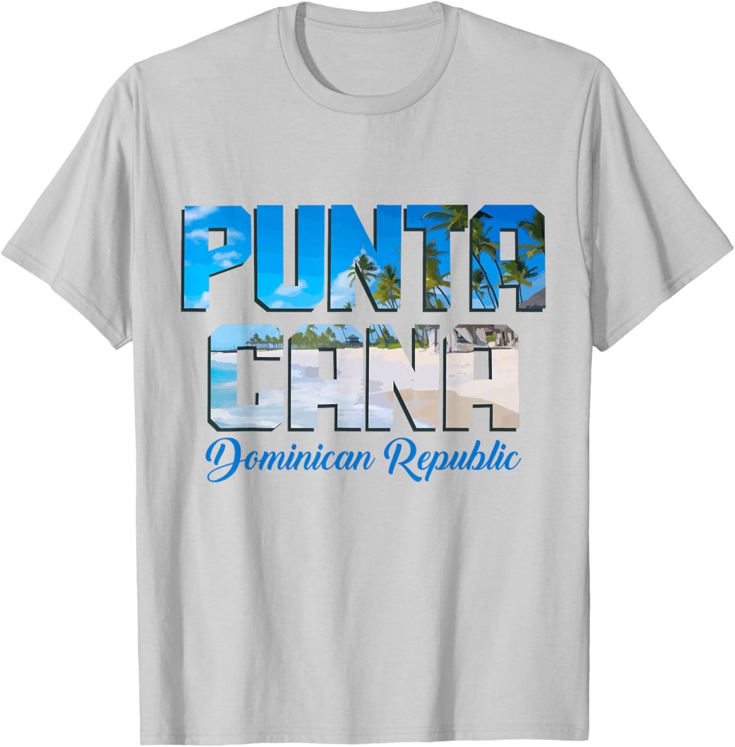 Punta Cana Dominican Republic Beach Surfer Souvenir Vintage T-Shirt - T-Shirt | Ash