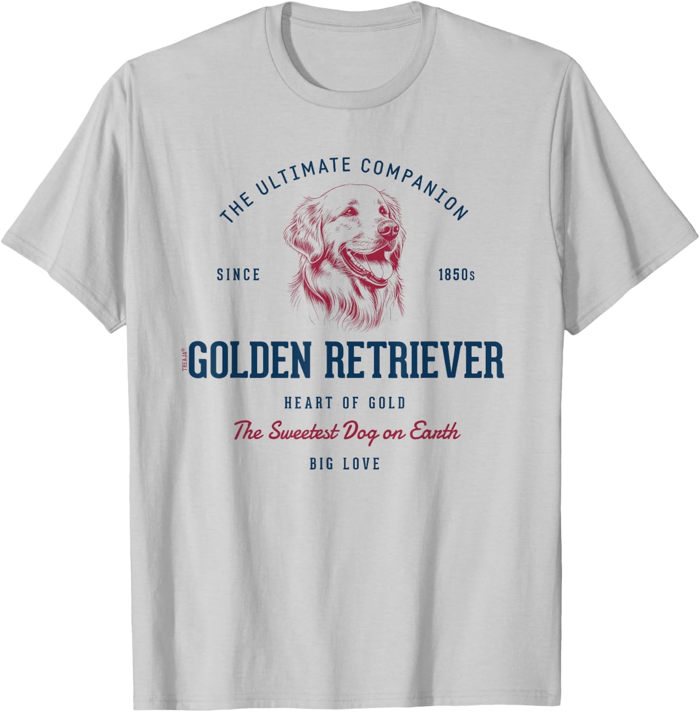 Retro Styled Vintage Golden Retriever T-Shirt - T-Shirt | Ash
