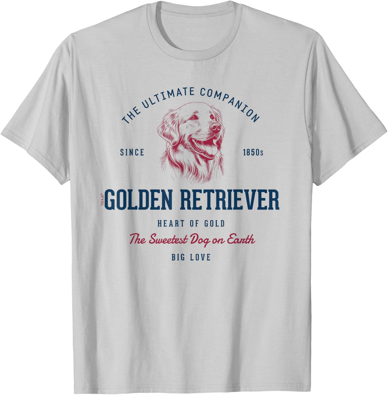 Retro Styled Vintage Golden Retriever T-Shirt - T-Shirt | Ash