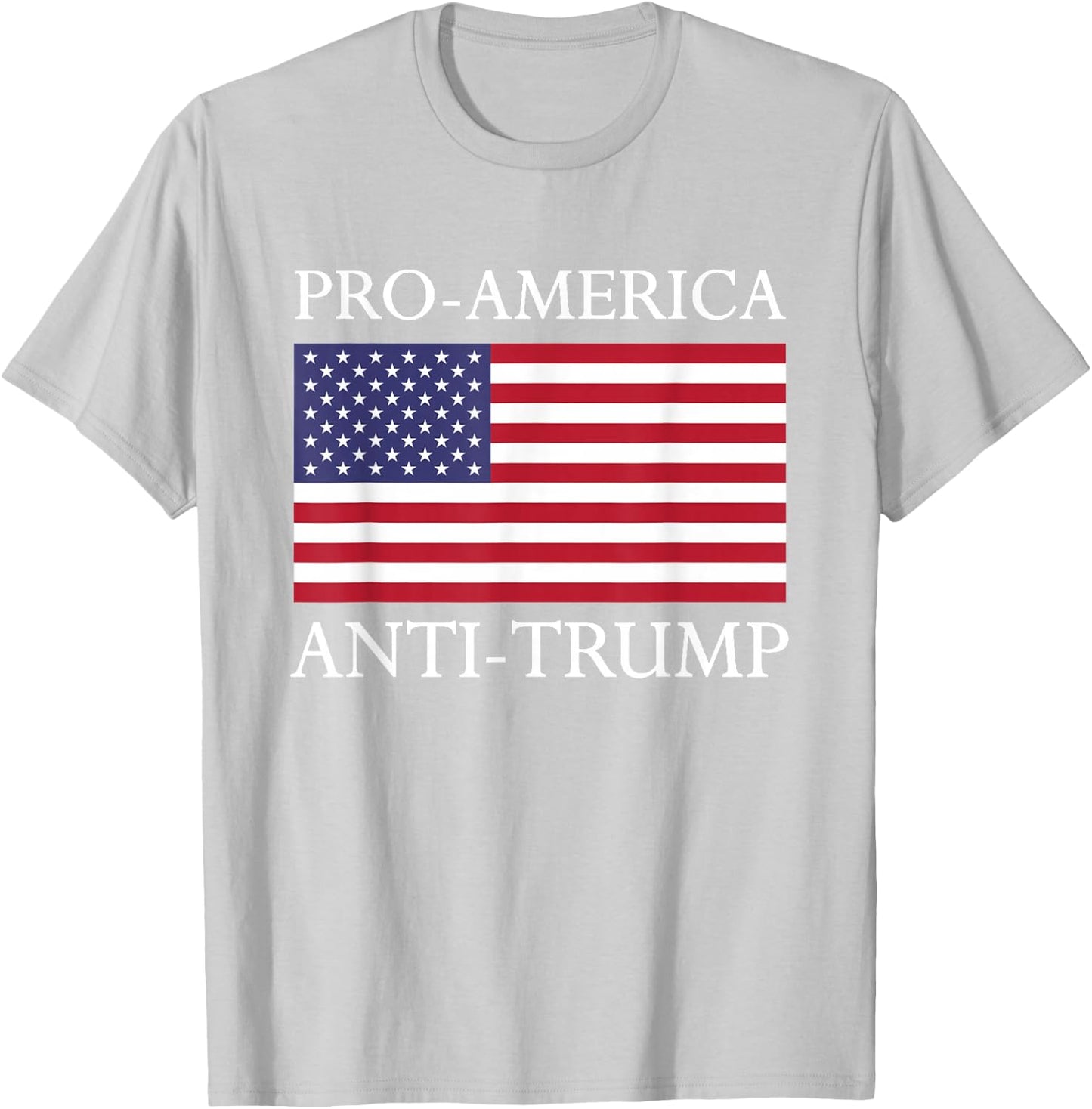 Pro-America Anti-Trump - American USA Flag Resist T-Shirt - T-Shirt | Ash