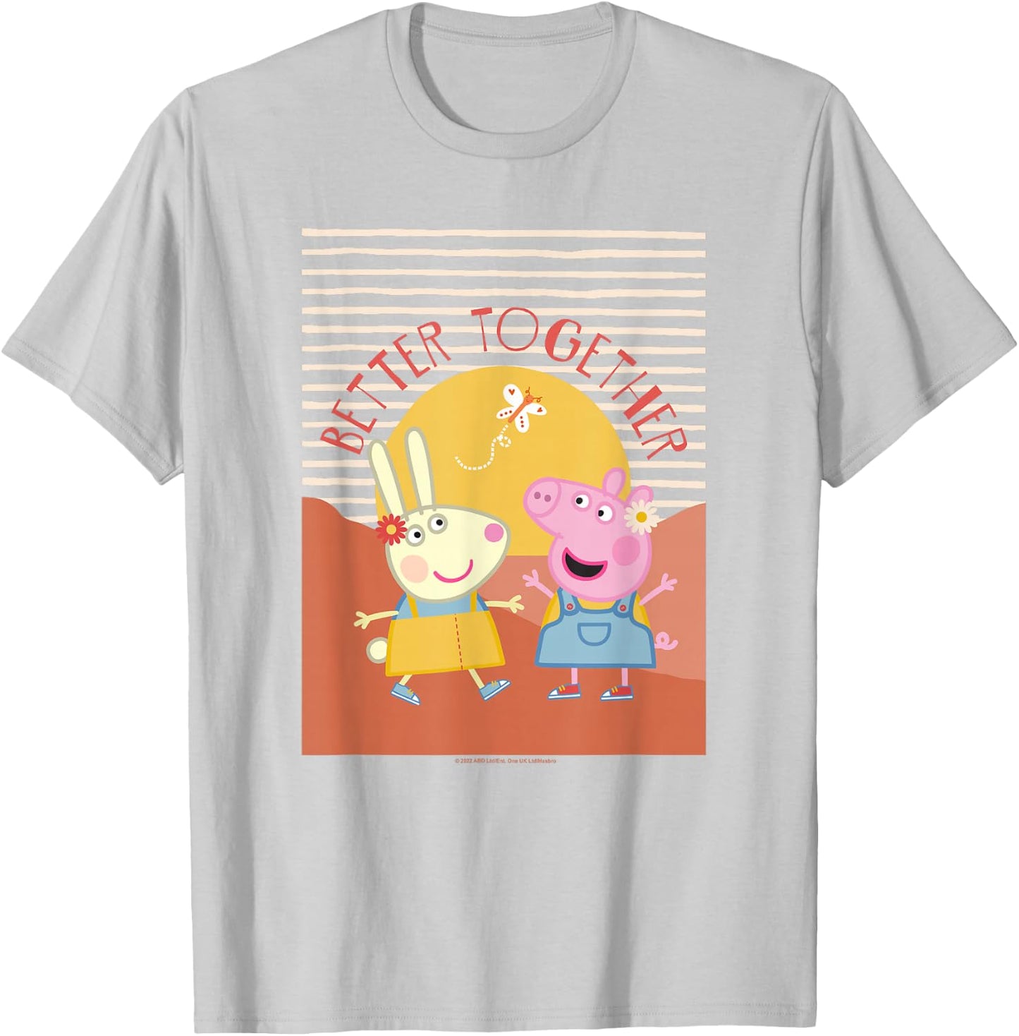 Peppa Pig Better Together Rebecca Rabbit Retro Portrait T-Shirt - T-Shirt | Ash
