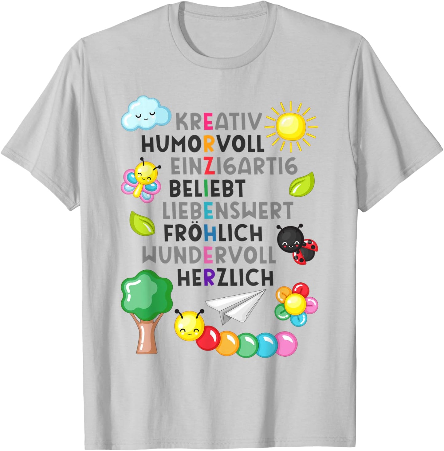 Erzieherin Spruch Geschenk Danke Dankeschön Abschiedsgeschen T-Shirt - T-Shirt | Ash