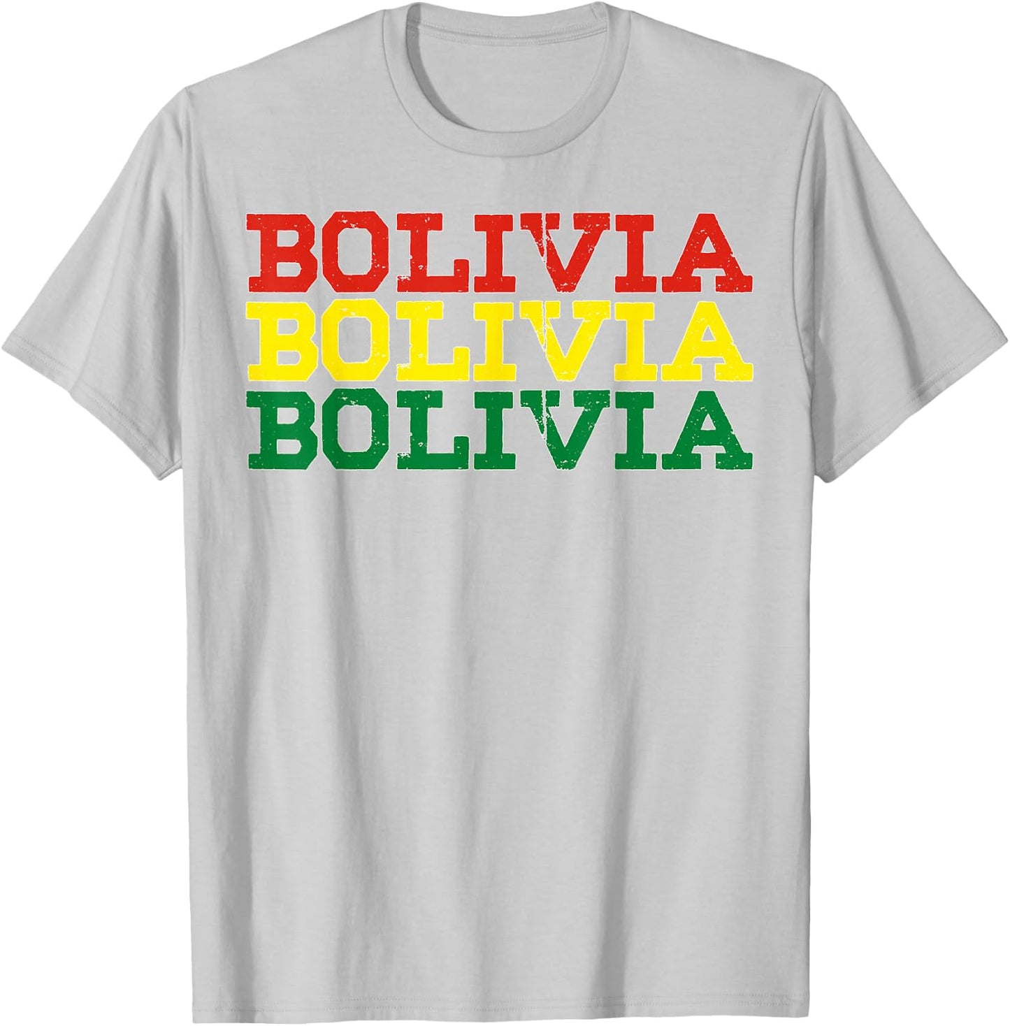 BOLIVIA | Bolivian Flag Sports Lovers T-Shirt - T-Shirt | Ash