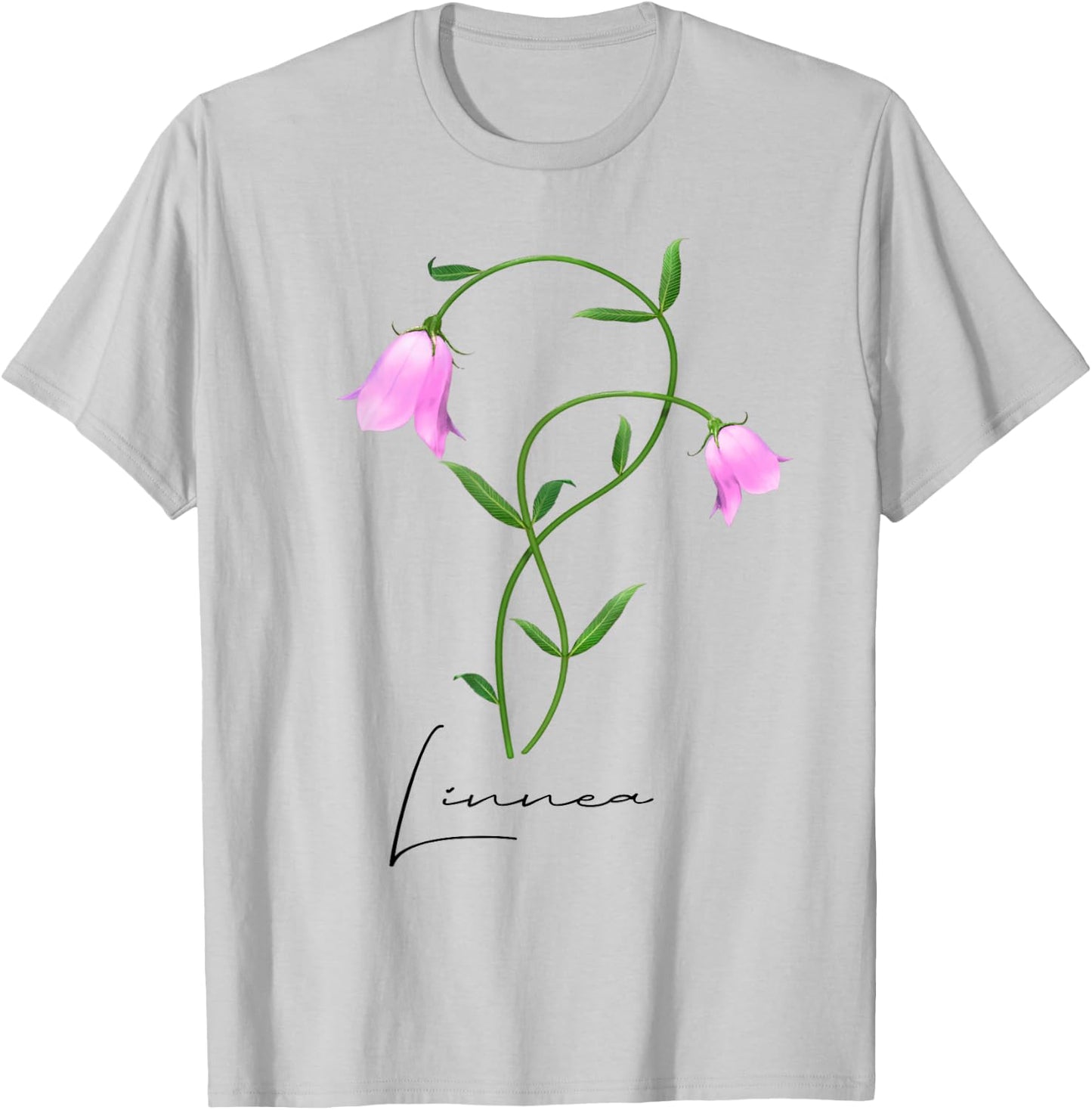 Linnea Flower Twinflower Wildflower Wild Flower Pink Flowers T-Shirt - T-Shirt | Ash