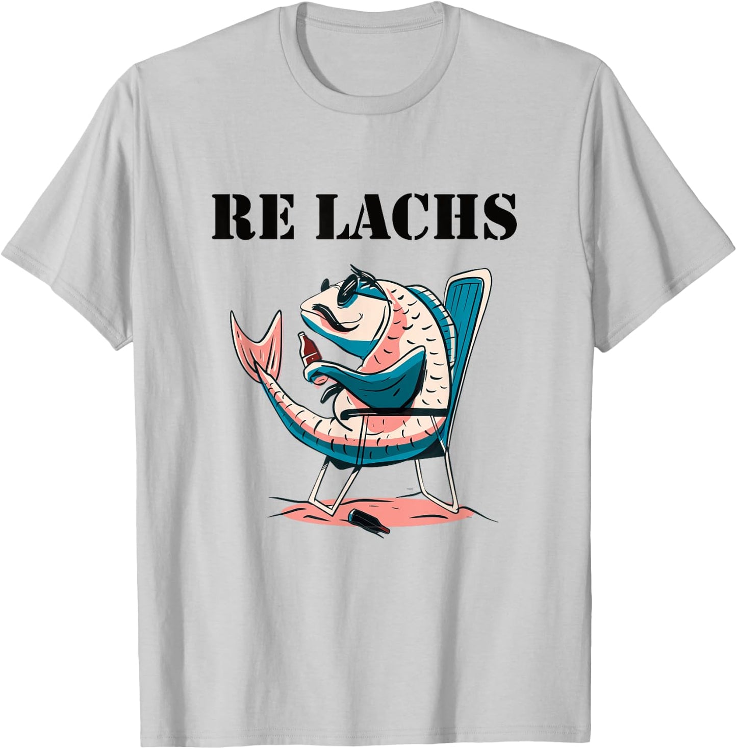 Re Salmon Funny Fisherman Saying for Hobby Fishermen and Angler T-Shirt - T-Shirt | Ash