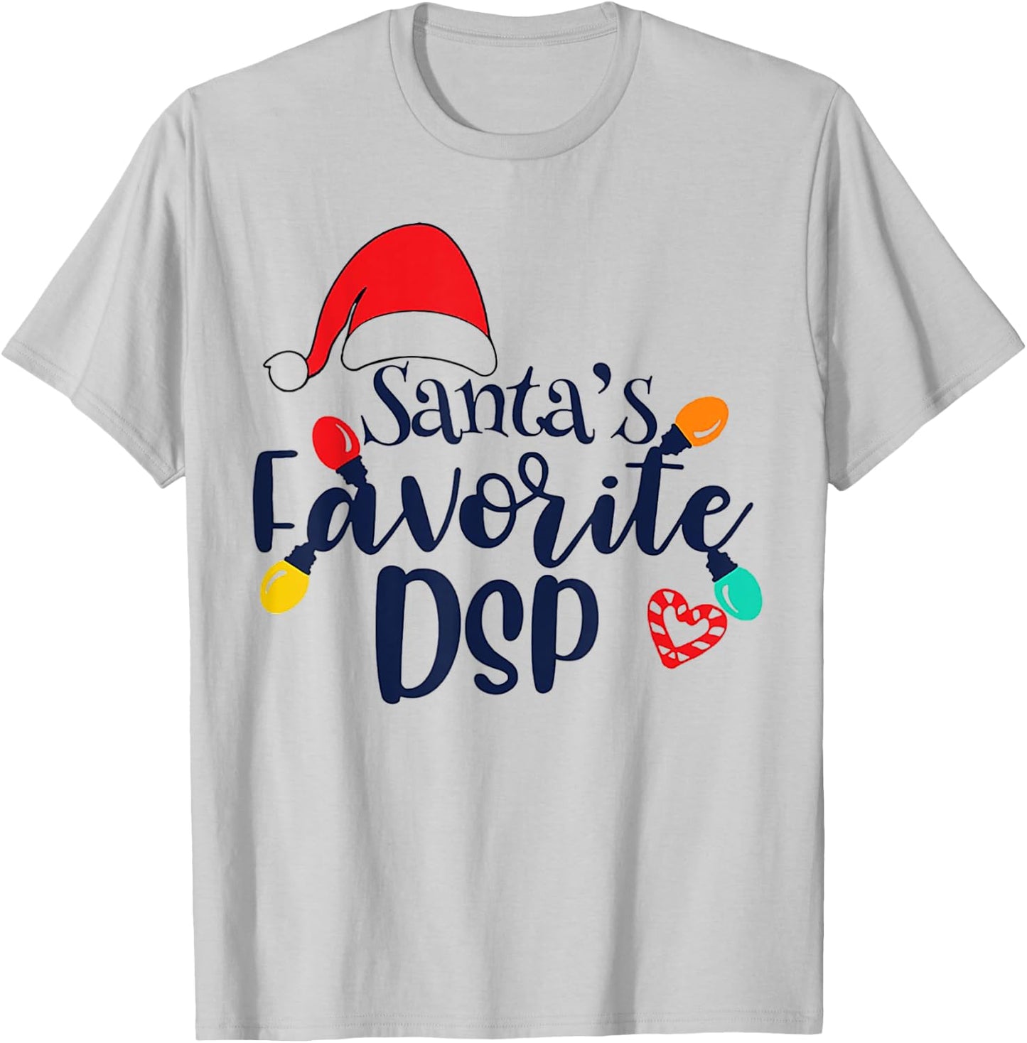 Santa's Favorite DSP Christmas T-Shirt - T-Shirt | Ash
