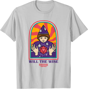 Stranger Things Will The Wise Dungeons & Dragons Tarot Card T-Shirt - T-Shirt | Ash