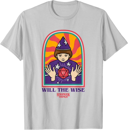 Stranger Things Will The Wise Dungeons & Dragons Tarot Card T-Shirt - T-Shirt | Ash